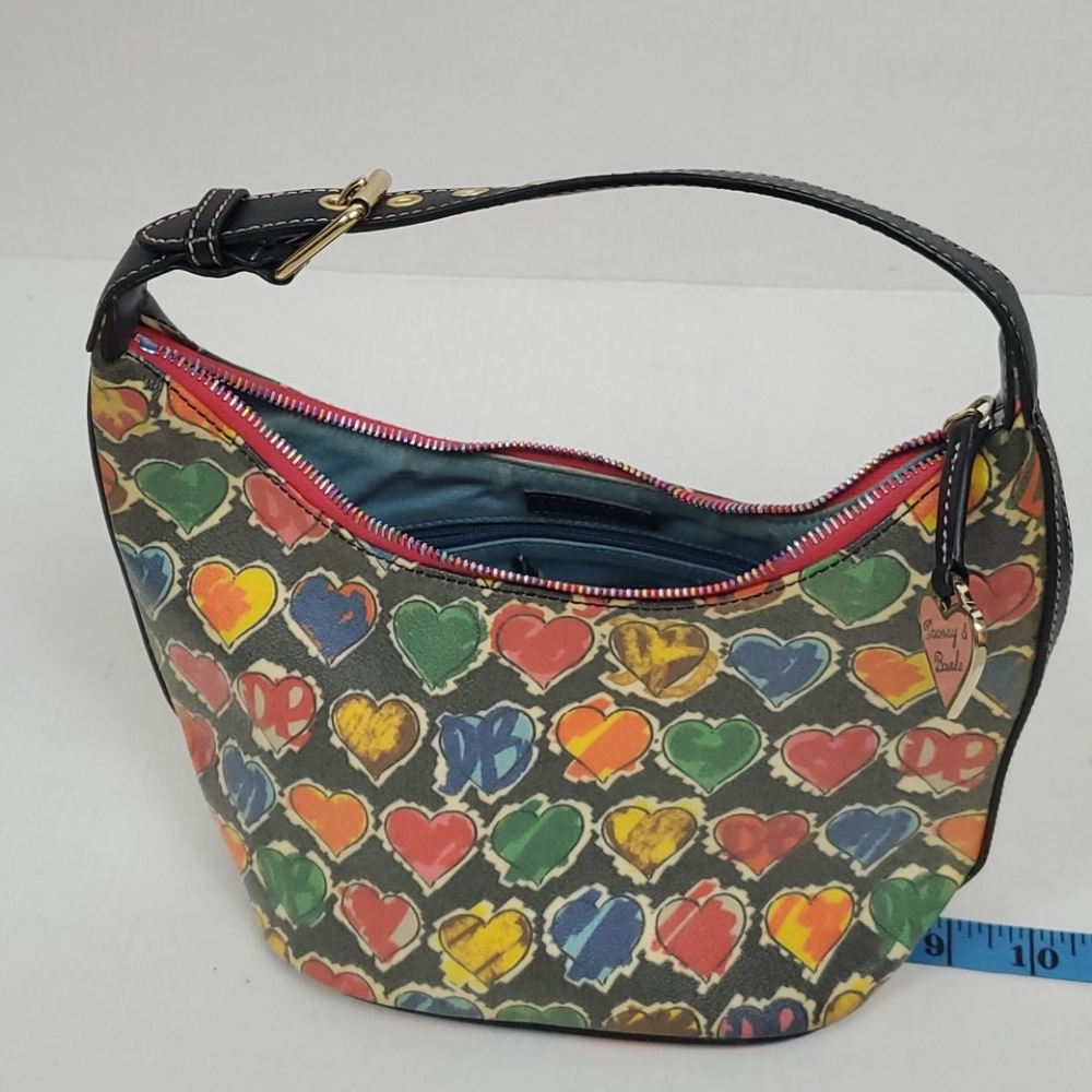 Dooney Bourke shoulder purse bag multicolor bucket zipper - Picture 8 of 10